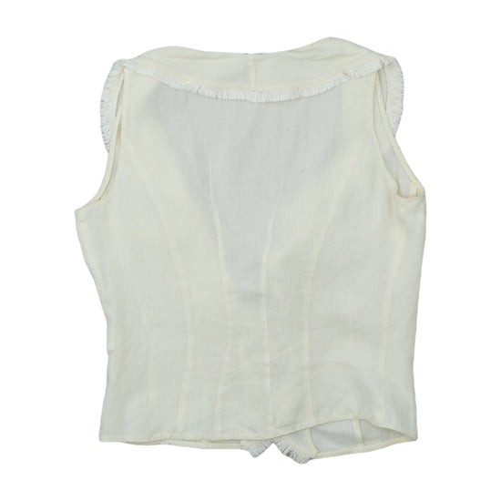 LIST Linen Corset Camisole Cream White S