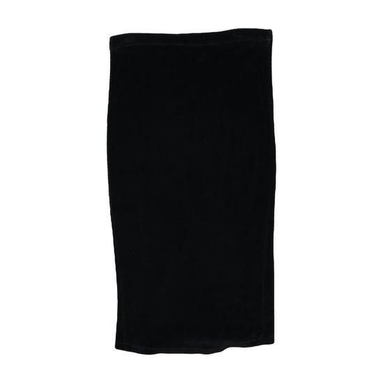 Ultima Follia Velvet Pencil Midi Skirt Black