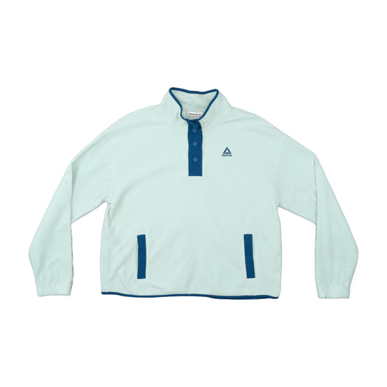 Reebok Fleece Snap Placket Off-White Mint L
