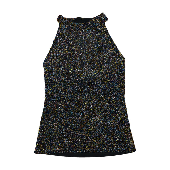 Vintage Beaded Tank Top Multicolor Black