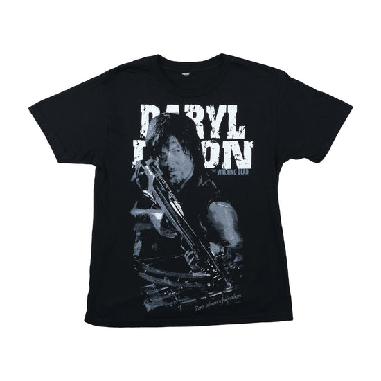 Vintage The Walking Dead Daryl Dixon Graphic T-Shirt Black