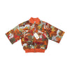 Rocco Barocco Tropical Print Bomber Jacket Orange