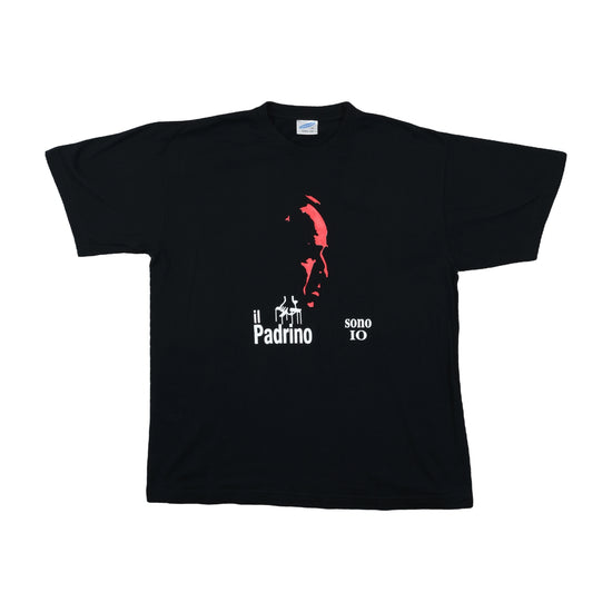 Vintage Il Padrino Sono IO Godfather Graphic Tee Black XL