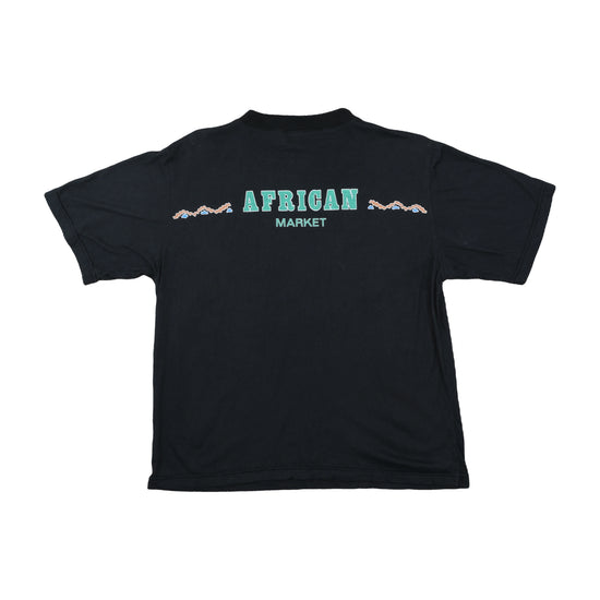 Vintage 90s Neon Tribal Graphic T-Shirt Black M