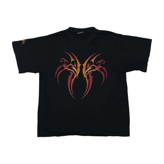 Promodoro Y2K Tribal Flame Graphic T-Shirt Black 2XL
