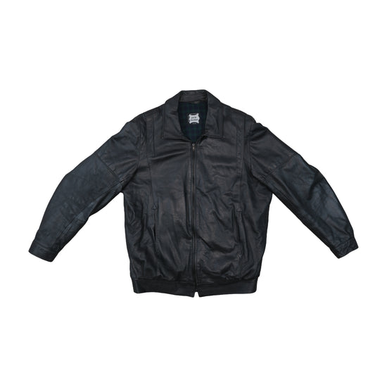 Pe-Le Moden Leather Bomber Jacket Faded Black 3XL