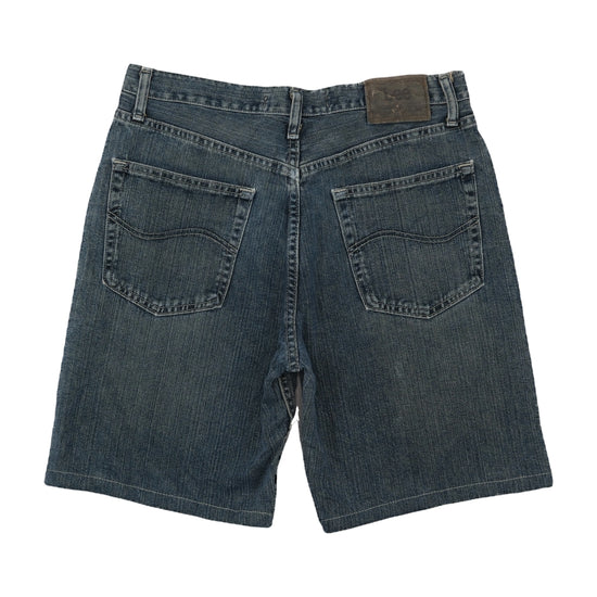 Lee Relaxed Straight Leg Denim Shorts Stonewash Blue M