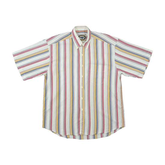 Capri Sport Signore Striped Short Sleeve Shirt White