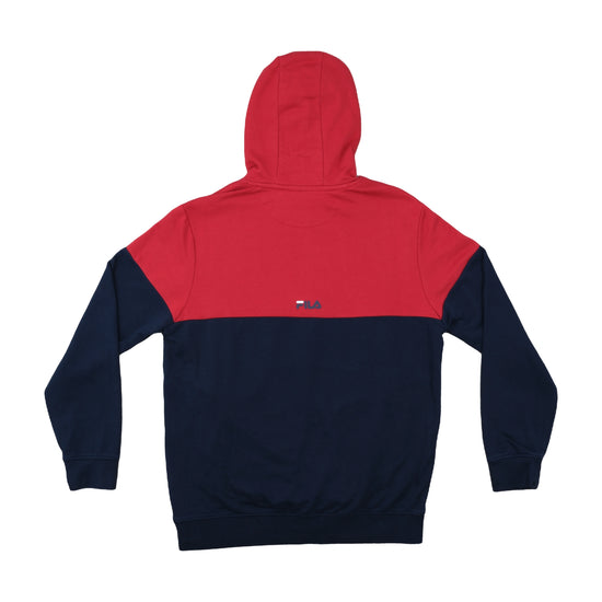 Fila Colourblock Hoodie Navy Red L