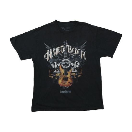 Hard Rock Cafe London T-Shirt Guitar Graphic Black L