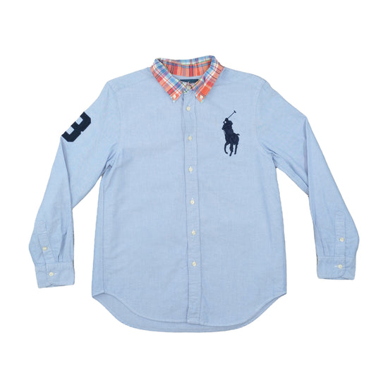 Ralph Lauren Big Pony Button Up Shirt Light Blue