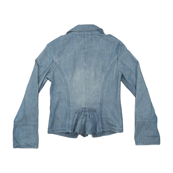 Only Jeans Pirate Jacket Pinstripe Denim Blue M