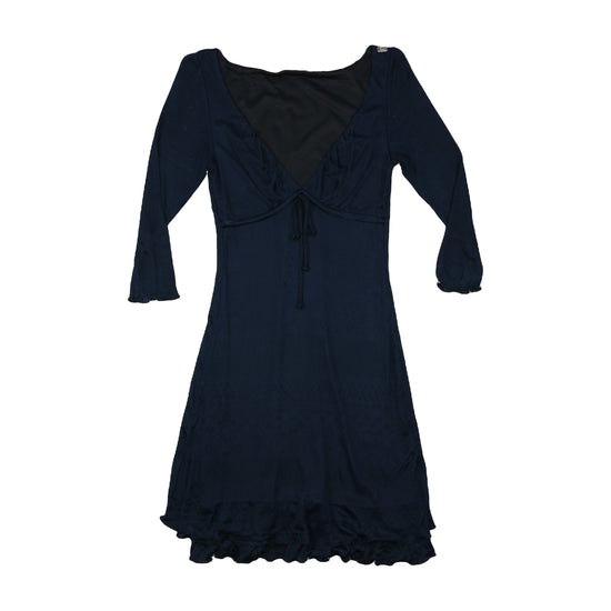 Miss Sixty Knit Dress Ruched Bust Navy S