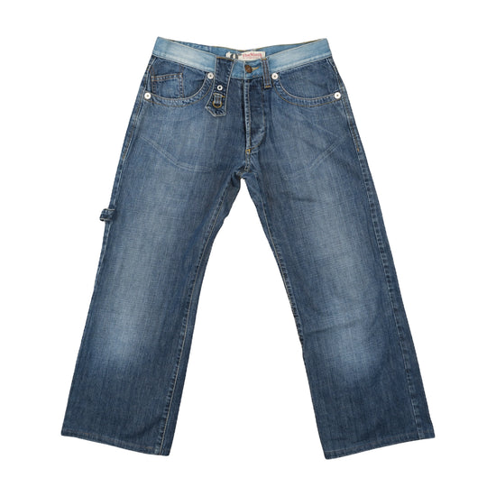 9th TheNinth Carpenter Wide Leg Jeans Medium Blue