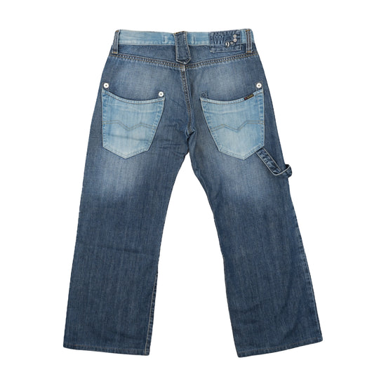 9th TheNinth Carpenter Wide Leg Jeans Medium Blue