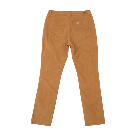 Lee Regular Fit Straight Leg Corduroy Pants Brown M