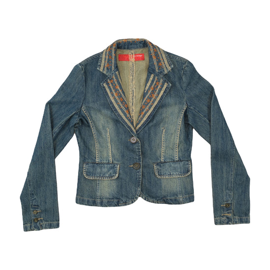 Artigli Jeans Couture Denim Jacket Boho Blue S