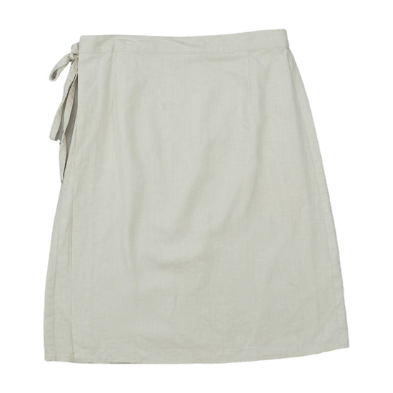 Idea Lino Linen Wrap Skirt Beige XS