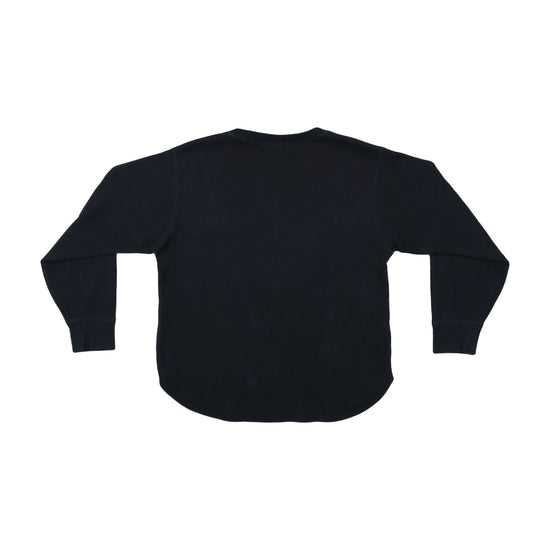 Uniqlo Waffle-Knit Long-Sleeve Sweater Black M