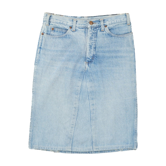 Spitfire Acid-Wash Denim Midi Skirt Light Blue M