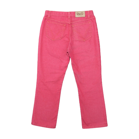 D&G Dolce & Gabbana Straight Jean Capris Hot Pink S