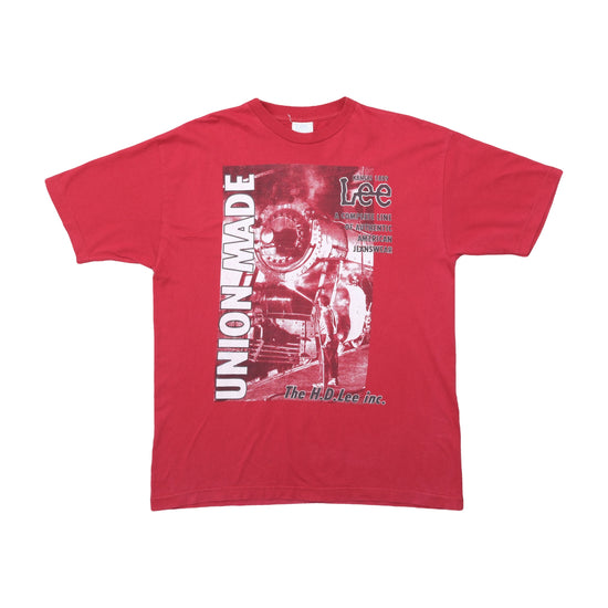 Lee Union Made Graphic T-Shirt Deep Crimson Red L