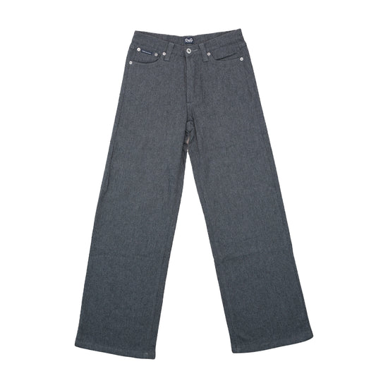 D&G Dolce & Gabbana Wide-Leg Trousers Gray XS