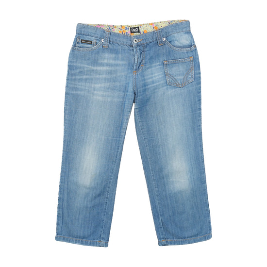 D&G Dolce & Gabbana Denim Masters Capri Jeans Blue M