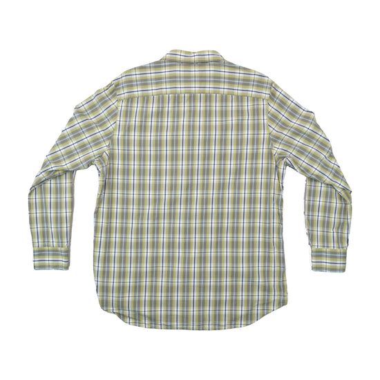 Banana Republic Button Up Shirt Olive Plaid Green XL