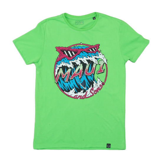 Maui and Sons Graphic T-Shirt Neon Lime Green XXS