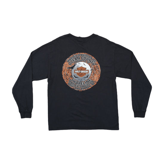 Harley-Davidson Halloween Skull Graphic Long Sleeve Tee Black S