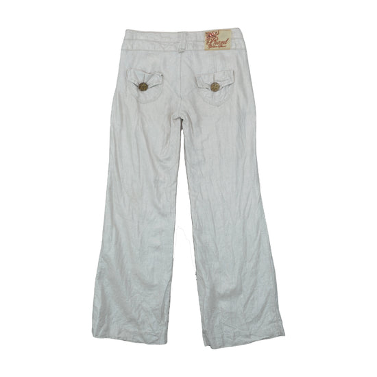 Phard Golden Stone Wide-Leg Linen Pants Beige S