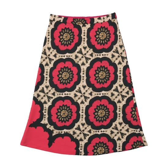 Maliparmi Floral Medallion A-Line Midi Skirt Multicolor S