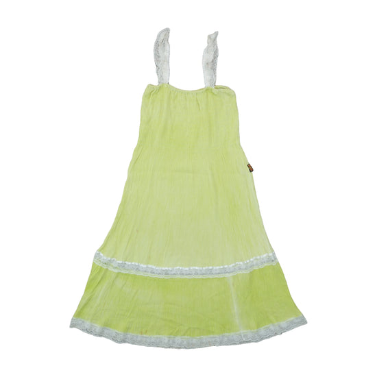 M&S Tiered Maxi Dress Lime Green S