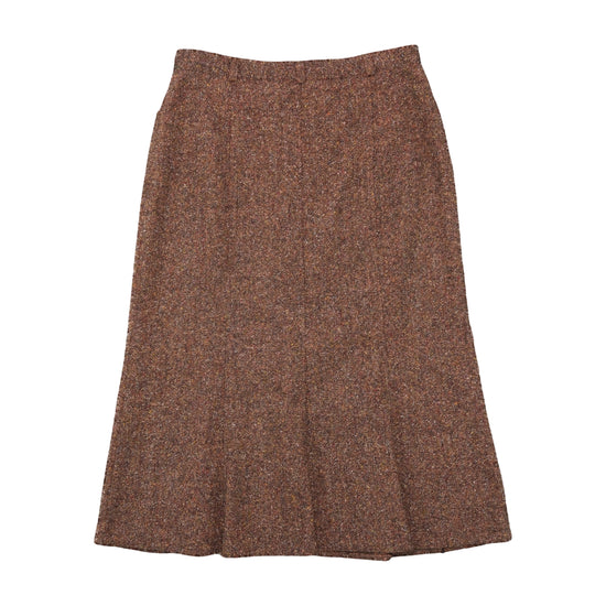 Chico Wool Blend Tweed Midi Skirt Brown S