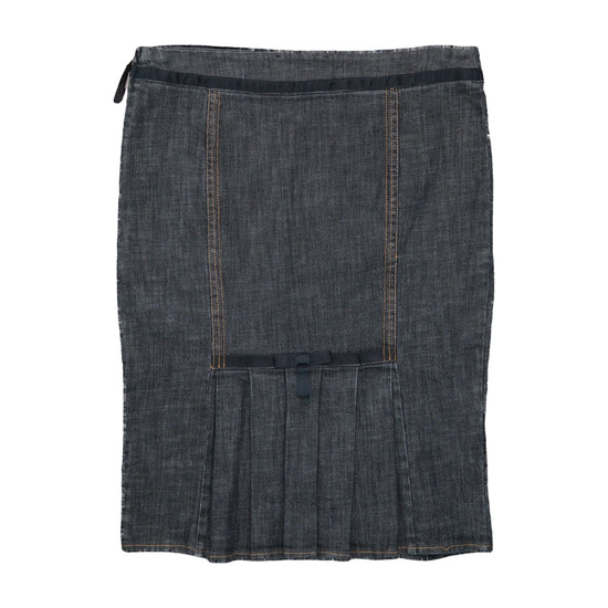 Sandro Ferrone Roma Denim Pencil Skirt Gray XL