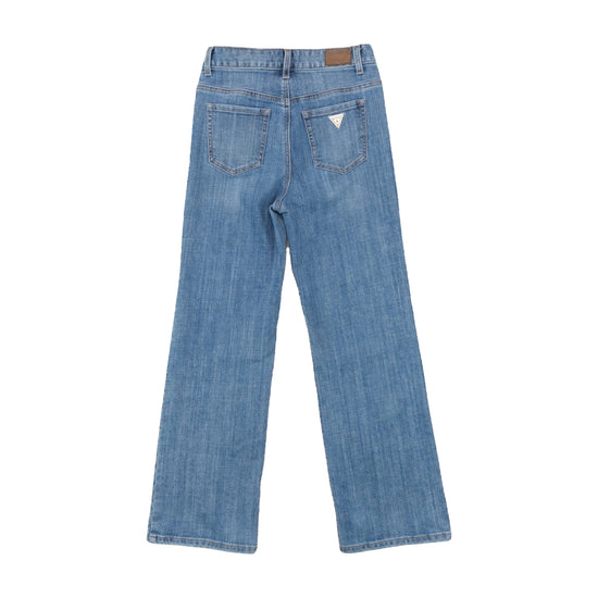 Guess Los Angeles Wide-Leg Jeans Medium Stonewash Blue XXS