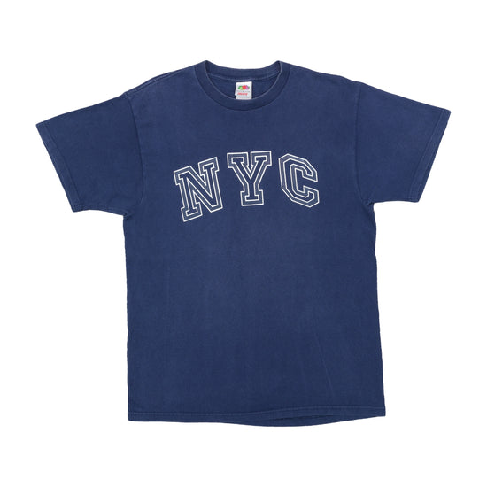 Fruit of the Loom Heavy Cotton NYC Graphic Tee Navy M
