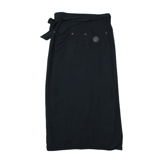 Moschino Jeans Wrap Midi Skirt Black One Size