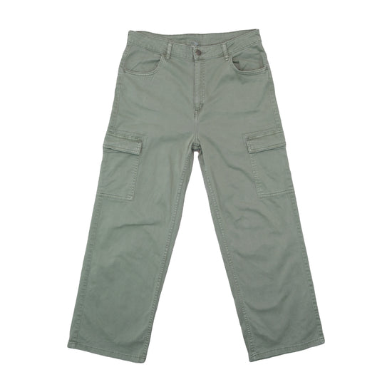 Vintage Wide-Leg Cargo Pants Sage Green M
