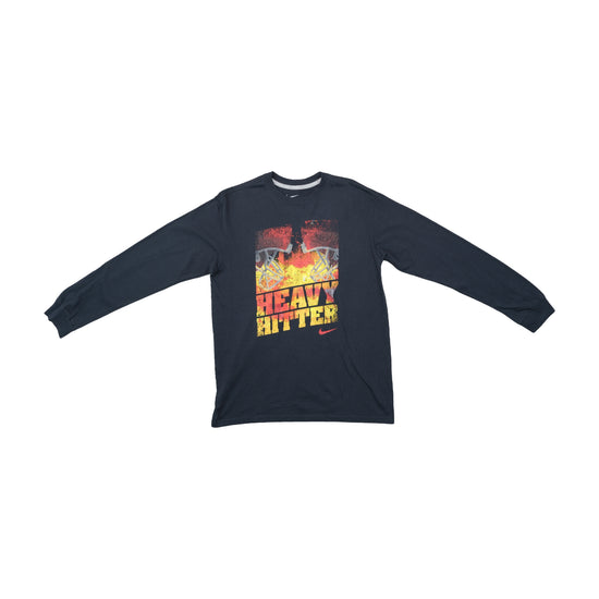 Nike Heavy Hitter Football Graphic Long-Sleeve Tee Navy S