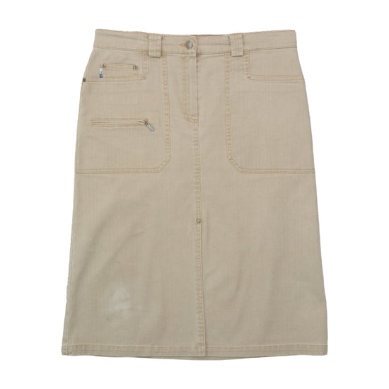 Anna Gui Midi Denim Skirt Sandy Beige 2XL