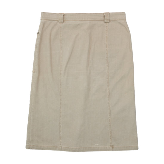 Anna Gui Midi Denim Skirt Sandy Beige 2XL