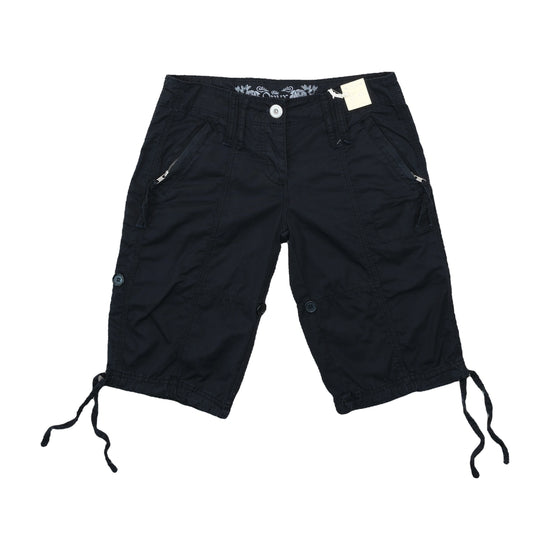 Onyx Life Cargo Shorts Black Floral Embroidery M