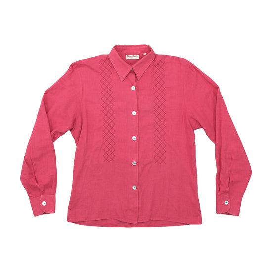 Miguel Gageiro Vintage Button Up Shirt Pink Raspberry Pink S