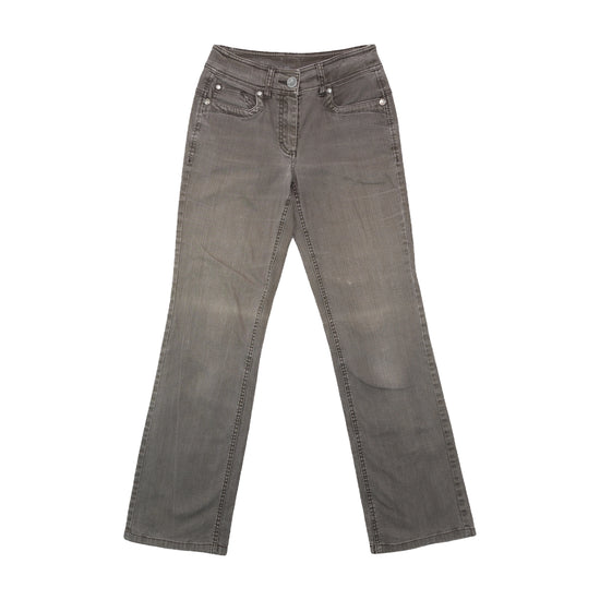 Cecil Toronto Bootcut Jeans Washed Charcoal Gray XS