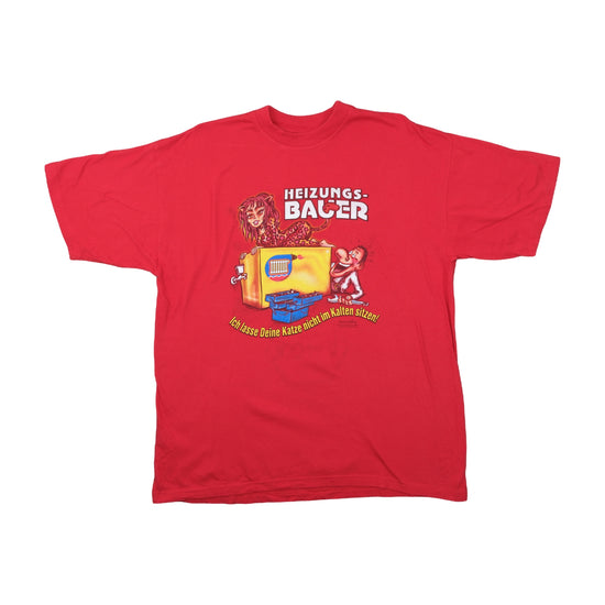 B&C European Style Graphic T-Shirt Red XL