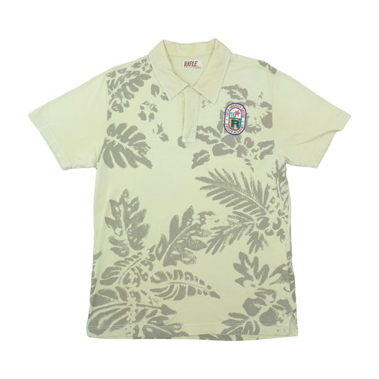 Rifle Primary Jeanswearality 90s Polo Yellow Botanical Print M
