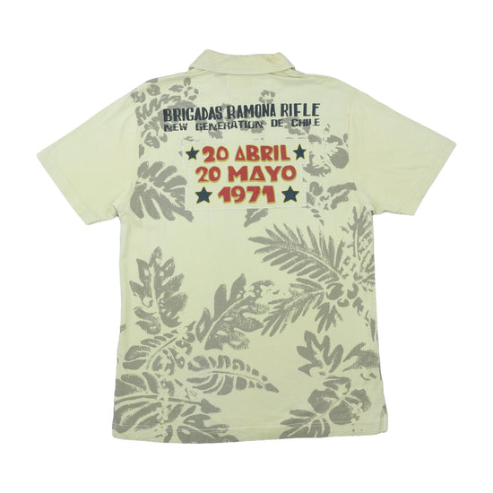Rifle Primary Jeanswearality 90s Polo Yellow Botanical Print M