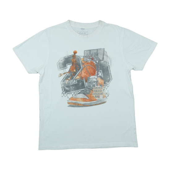 Mister Tee Basketball Graphic T-Shirt White XL